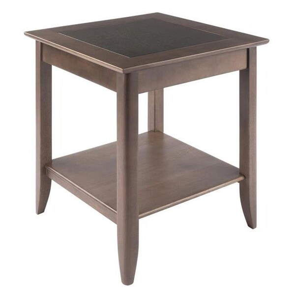 Winsome Wood 16622 24 x 22.6 x 22.6 in. Santino End Table; Oyster Gray 16622 - main